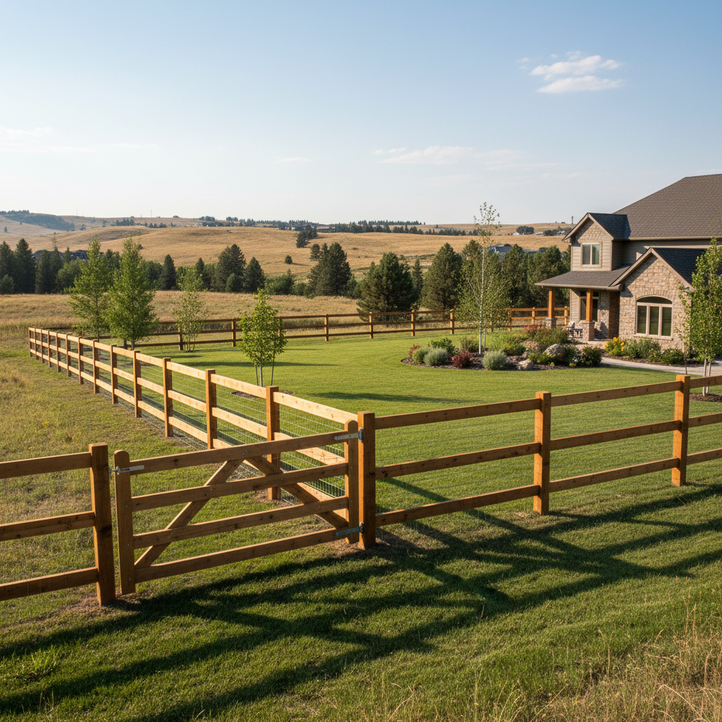 Completed farm fencing work at a residential property in Boise, ID
