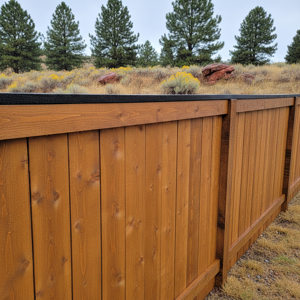 Completed fence staining and painting work at a residential property in Boise, ID