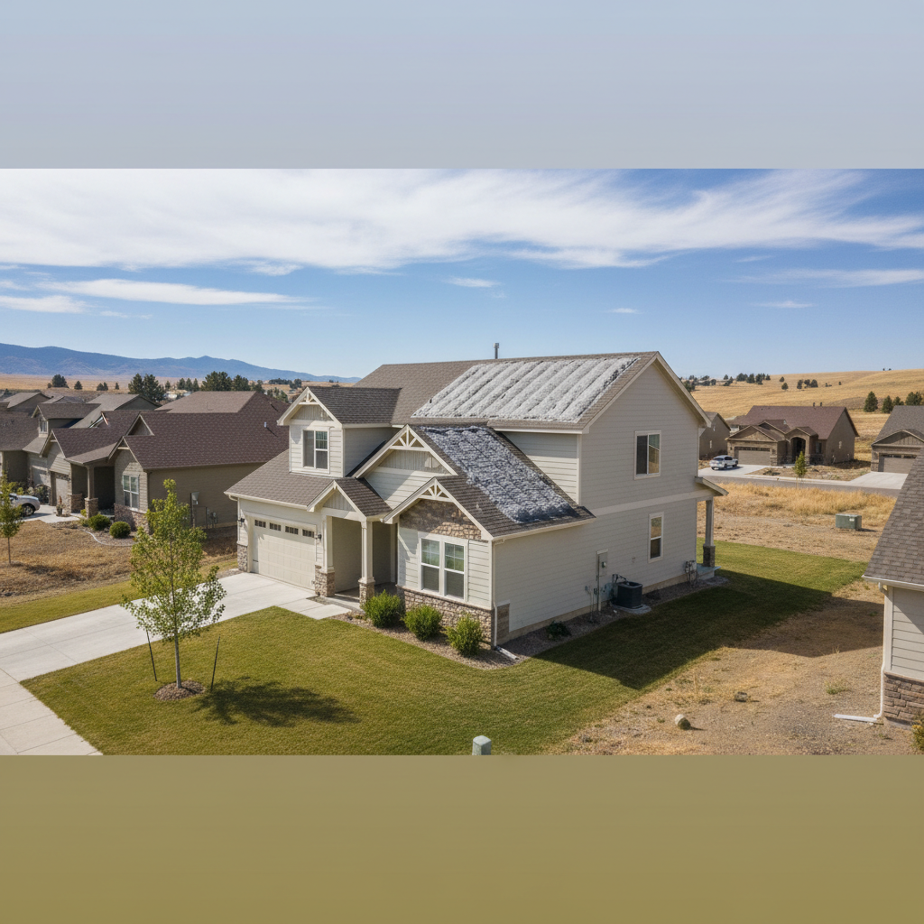 Completed attic insulation work at a residential property in Meridian, ID