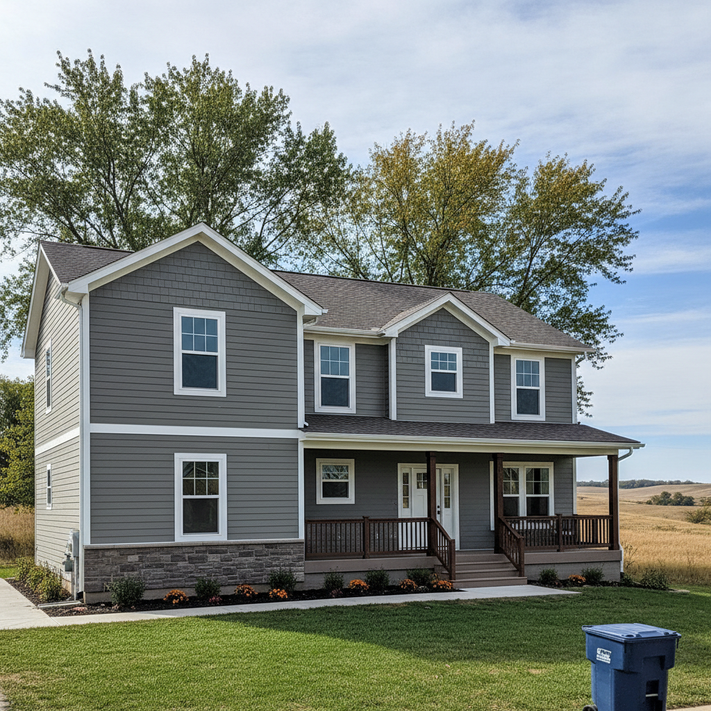 Completed siding installation work at a residential property in Salina, KS