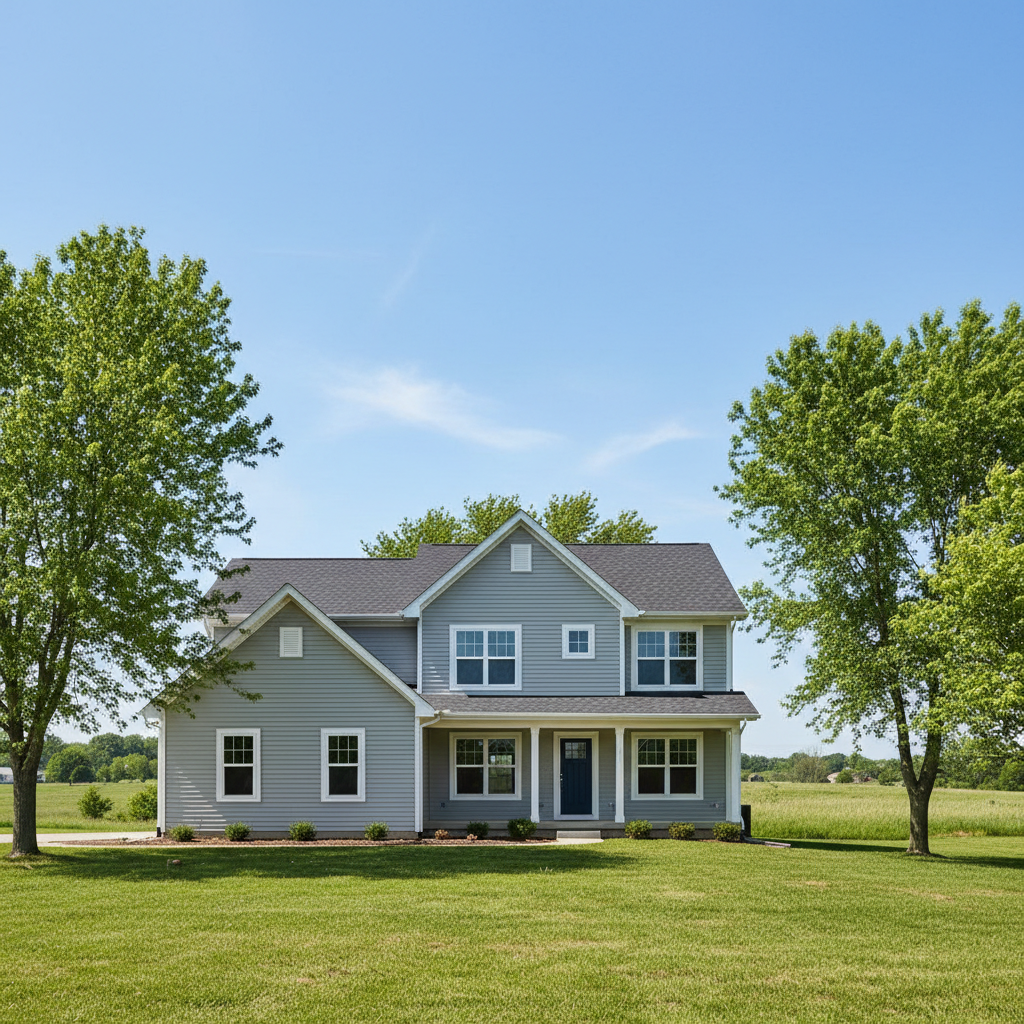 Completed siding replacement work at a residential property in Junction City, KS