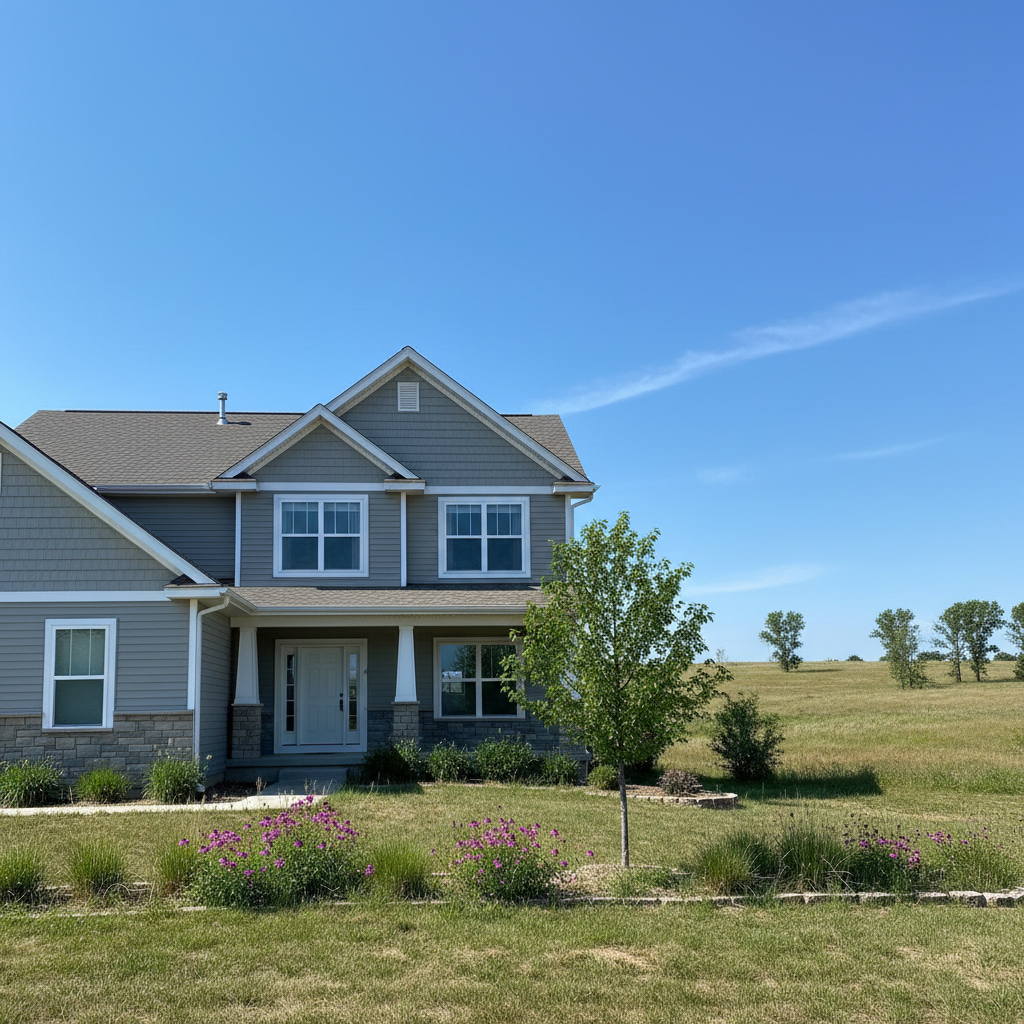 Completed siding replacement work at a residential property in Salina, KS