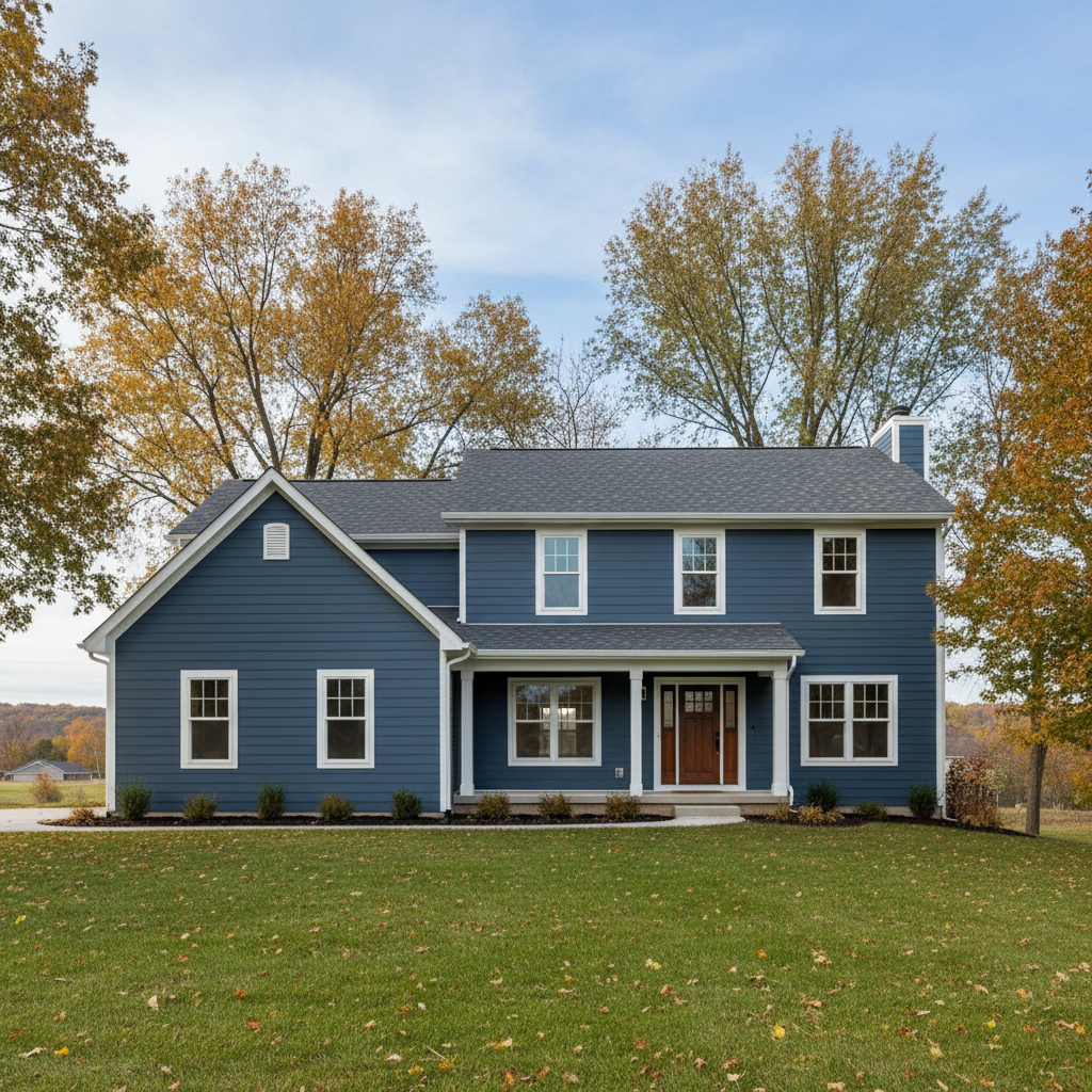 Completed james hardie siding work at a residential property in Topeka, KS