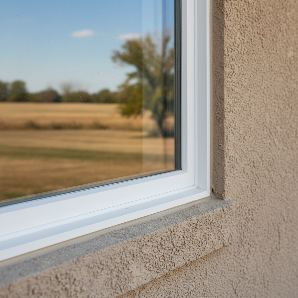 Completed window installation work at a residential property in Great Bend, KS
