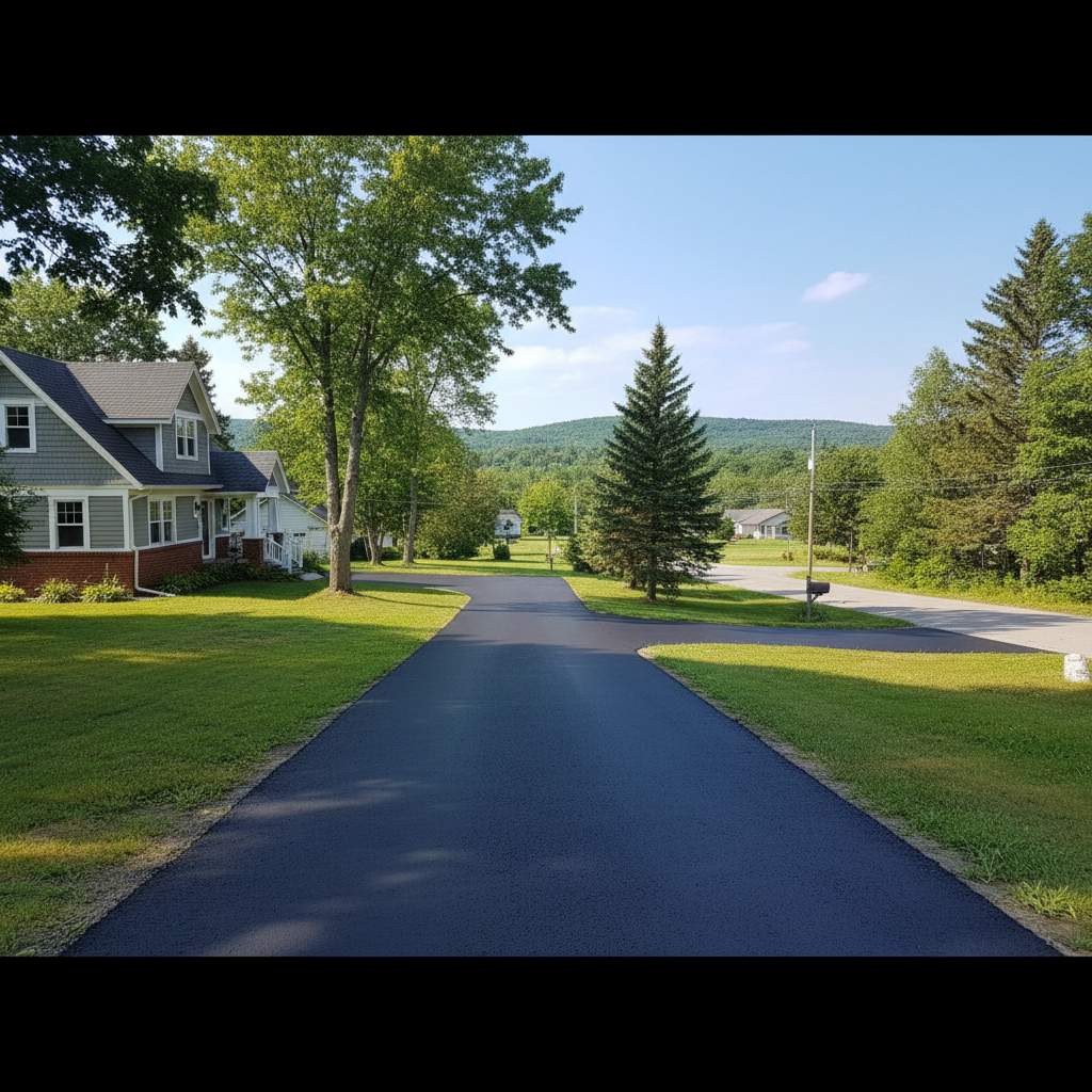 Completed slurry coating work at a residential property in Duluth, MN