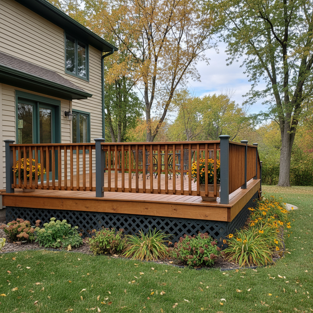 Completed deck painting & staining work at a residential property in St Paul, MN