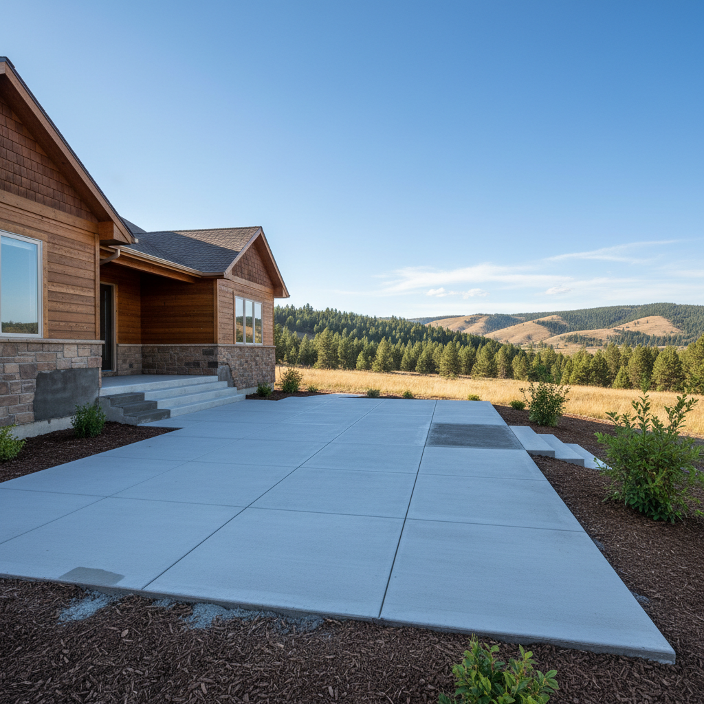 Completed concrete repair work at a residential property in Missoula, MT