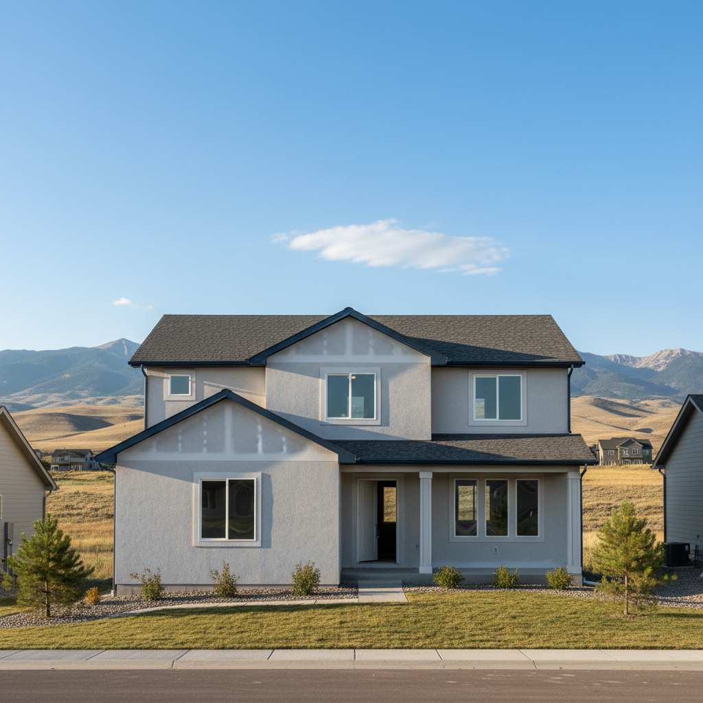 Completed drywall texturing work at a residential property in Billings, MT