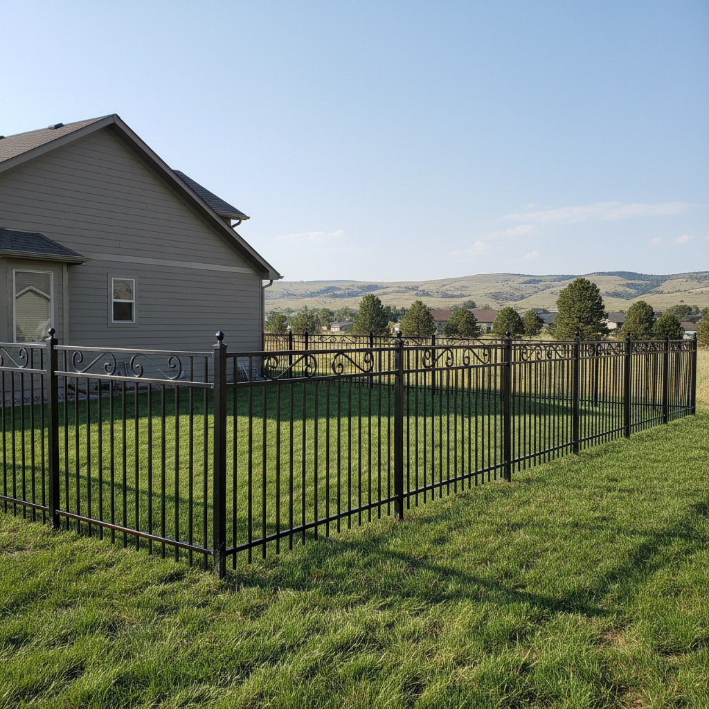 Completed ornamental iron fencing work at a residential property in Billings, MT