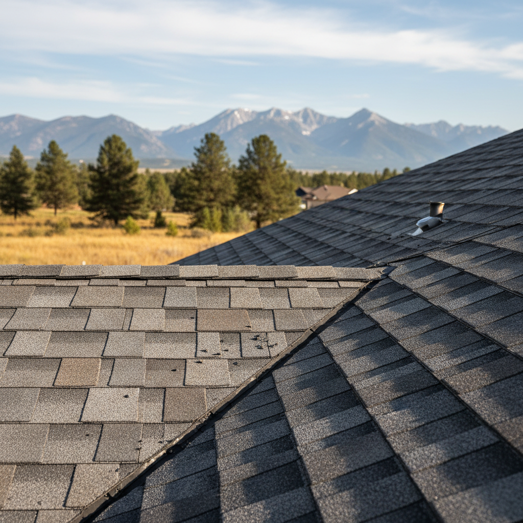 Completed roof inspection work at a residential property in Bozeman, MT