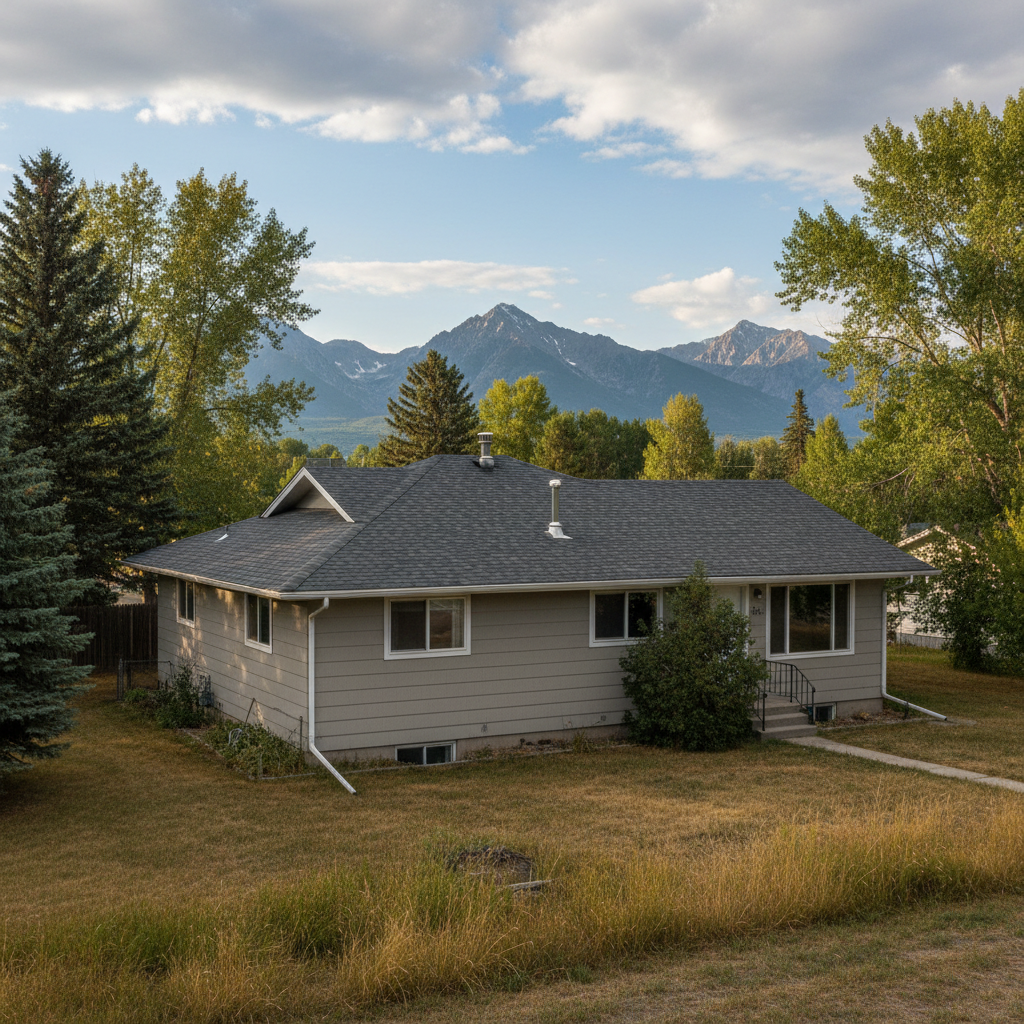 Completed storm damage repair work at a residential property in Bozeman, MT