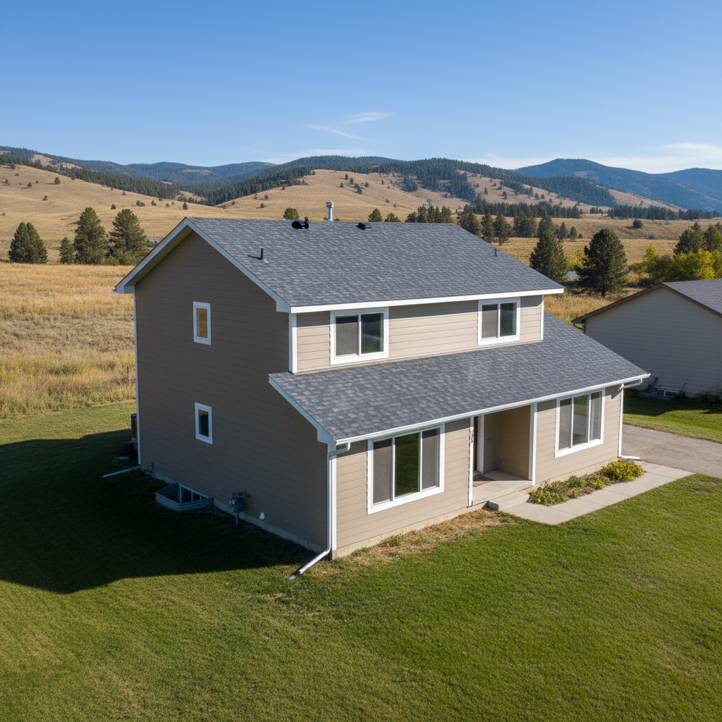 Completed storm damage repair work at a residential property in Bozeman, MT