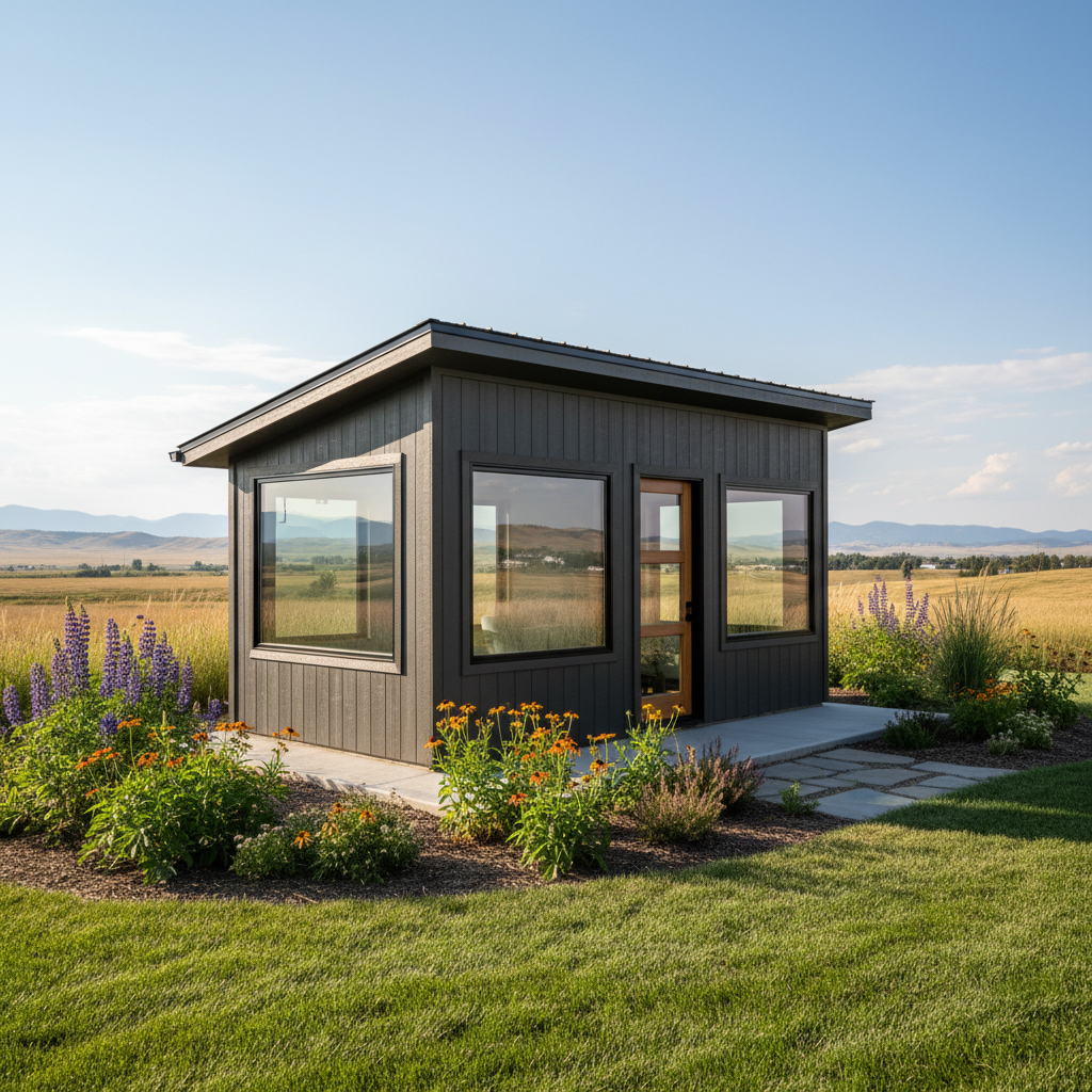 Completed office sheds work at a residential property in Great Falls, MT