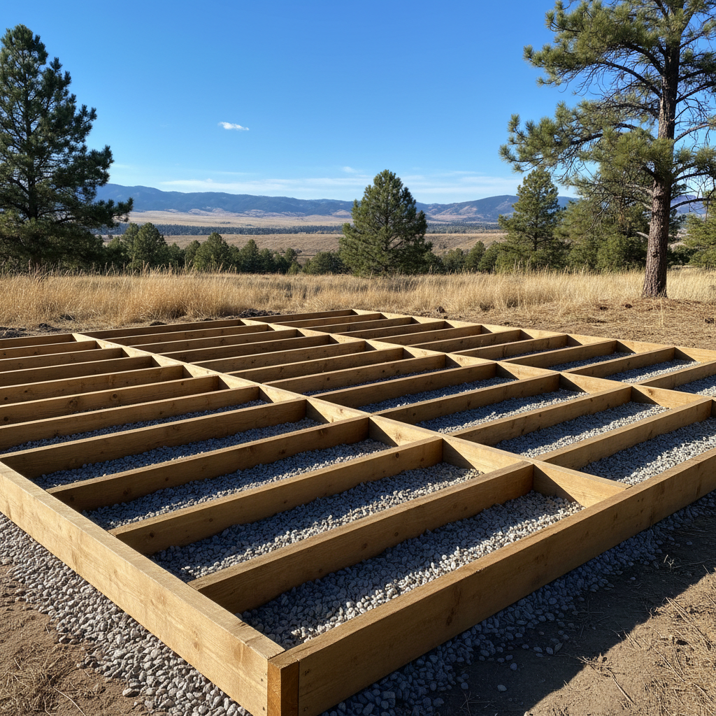 Completed shed foundation work work at a residential property in Billings, MT
