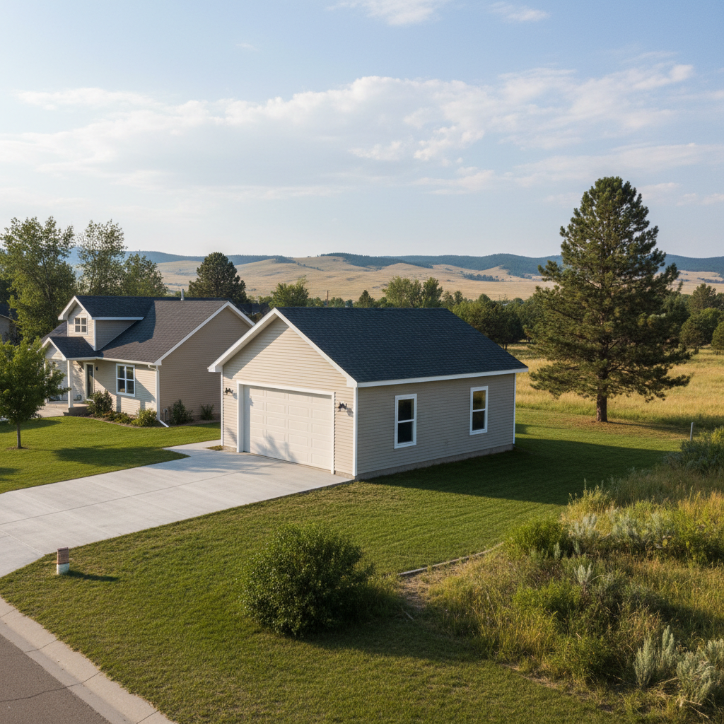Completed garages work at a residential property in Great Falls, MT