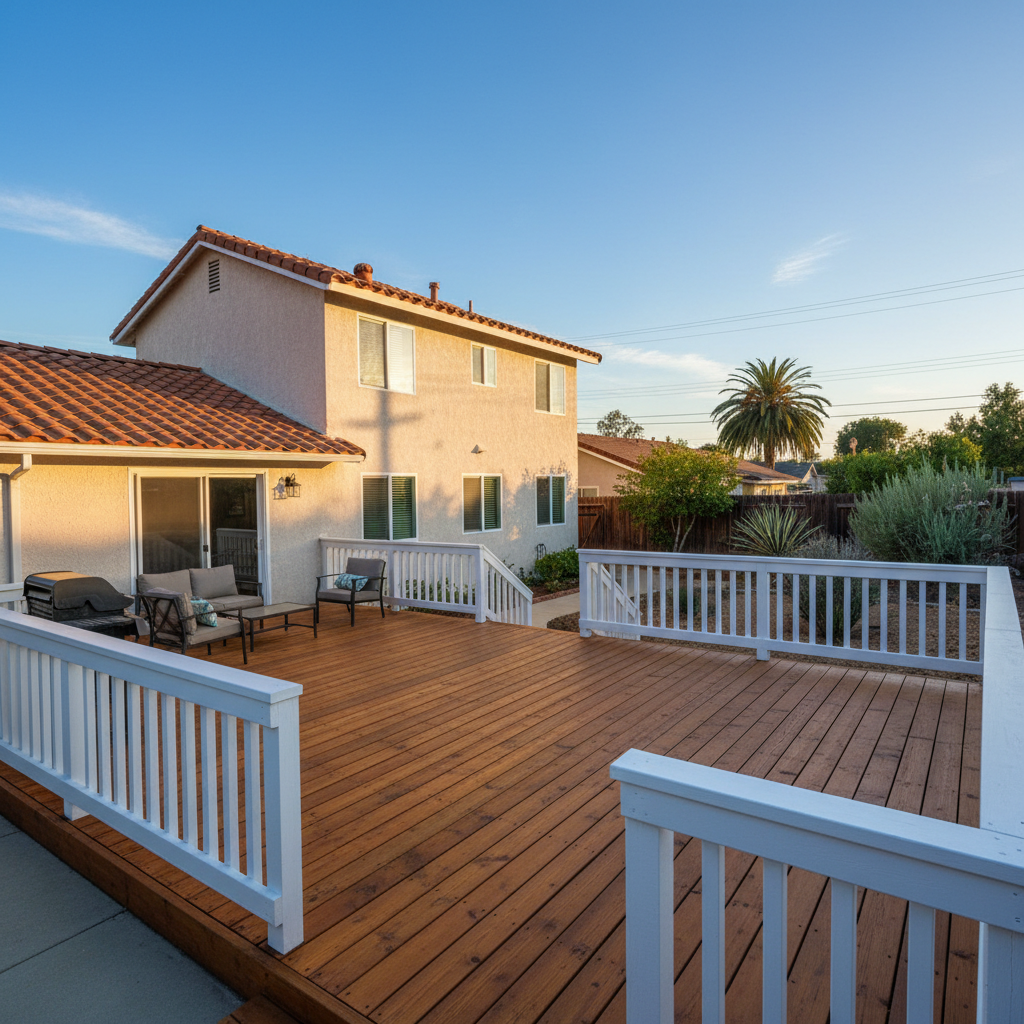 Completed deck painting & staining work at a residential property in Hawthorne, CA