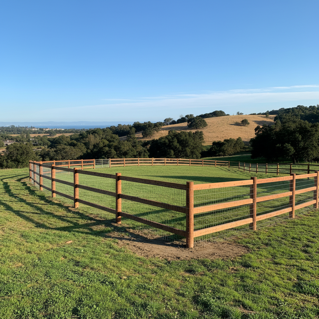 Completed farm fencing work at a residential property in Benicia, CA