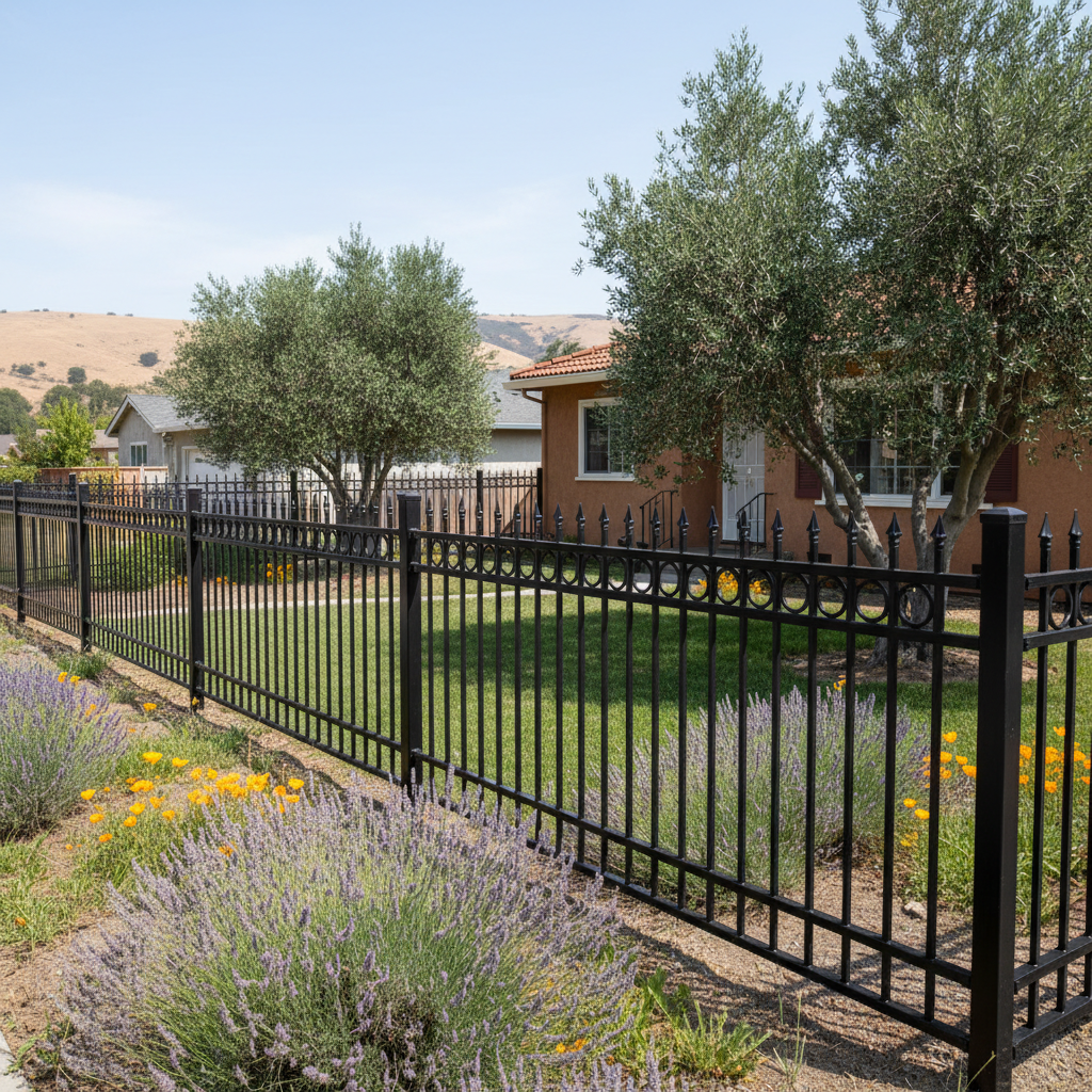 Completed ornamental iron fencing work at a residential property in Benicia, CA