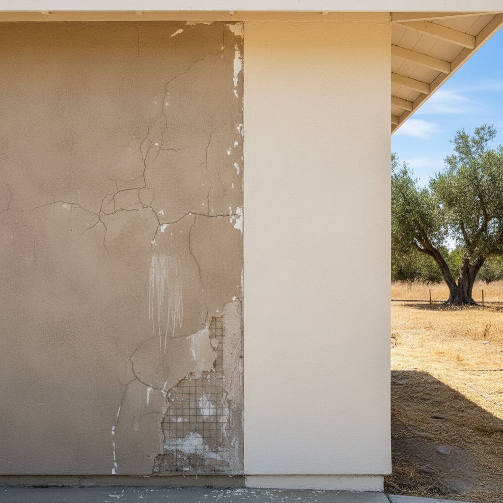 Completed stucco replacement work at a residential property in Salinas, CA