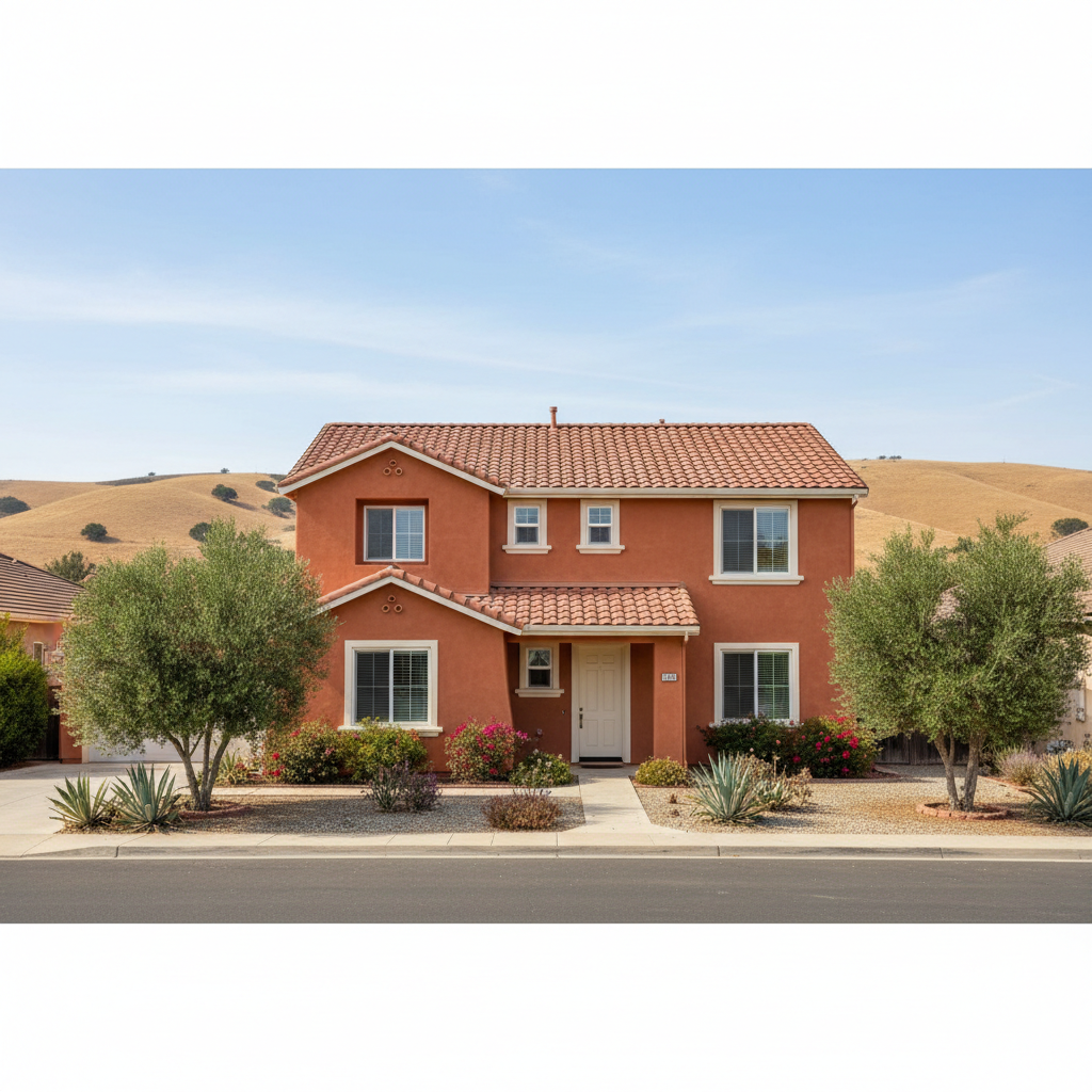 Completed stucco painting work at a residential property in Salinas, CA