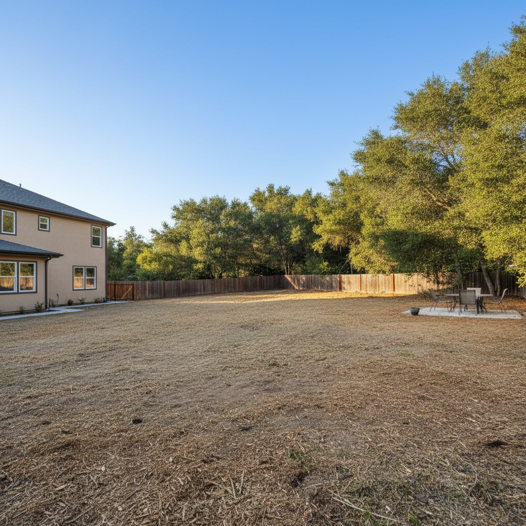 Completed land clearing work at a residential property in Menlo Park, CA