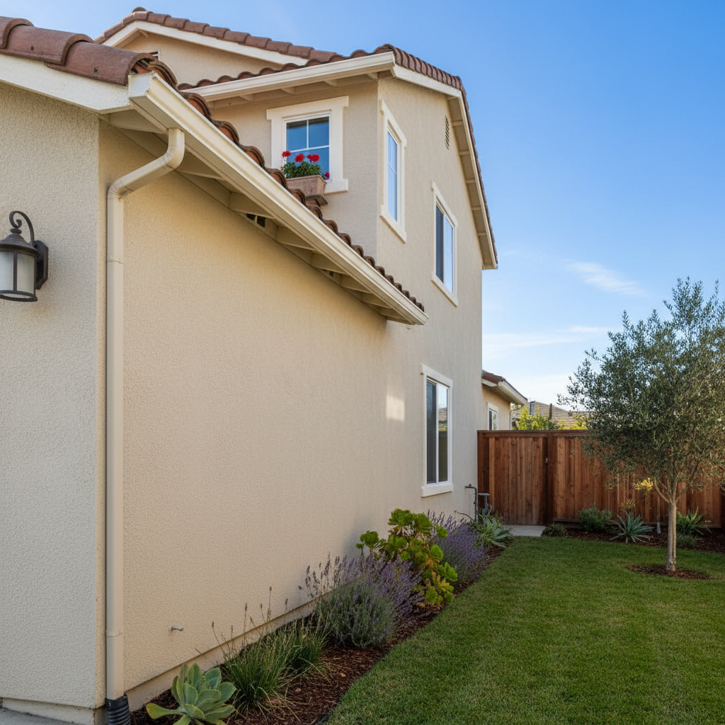 Completed residential stucco work at a residential property in Watsonville, CA