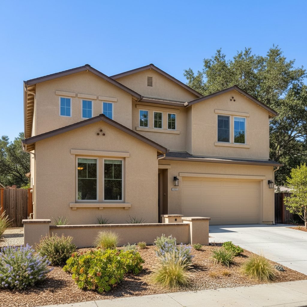 Completed commercial stucco work at a residential property in Watsonville, CA
