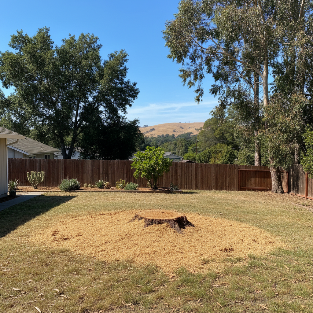 Completed stump grinding & removal work at a residential property in Oakland, CA