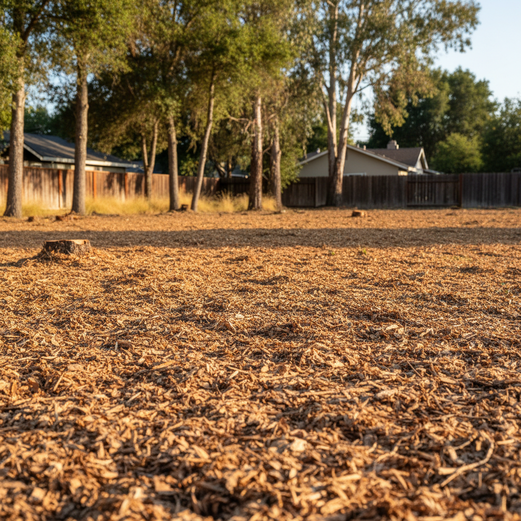 Completed land clearing work at a residential property in San Leandro, CA