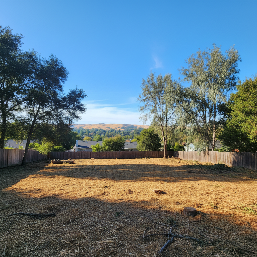 Completed lot clearing work at a residential property in Oakland, CA