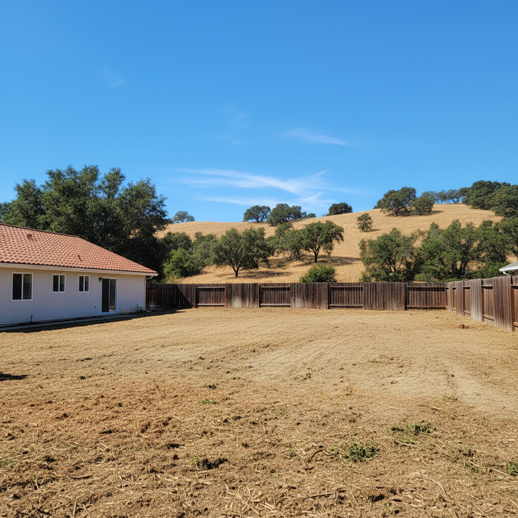 Completed lot clearing work at a residential property in San Leandro, CA