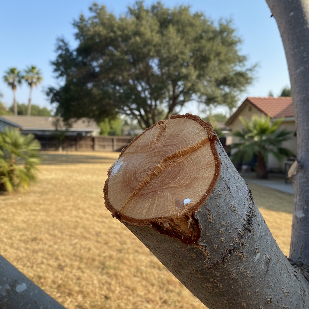 Completed tree pruning work at a residential property in Lynwood, CA