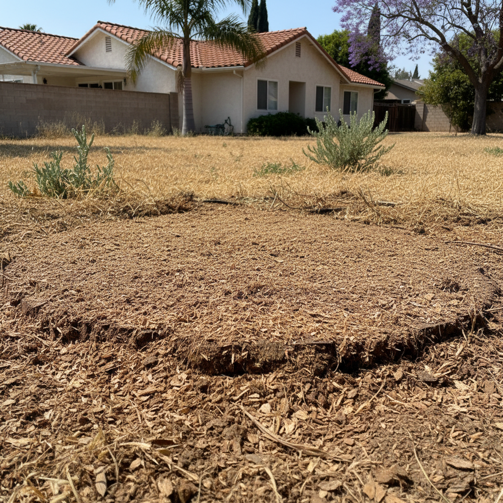 Completed stump grinding & removal work at a residential property in Lynwood, CA