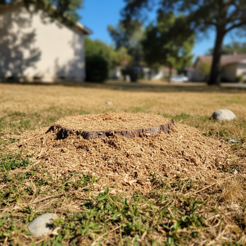 Completed stump grinding & removal work at a residential property in Garden Grove, CA