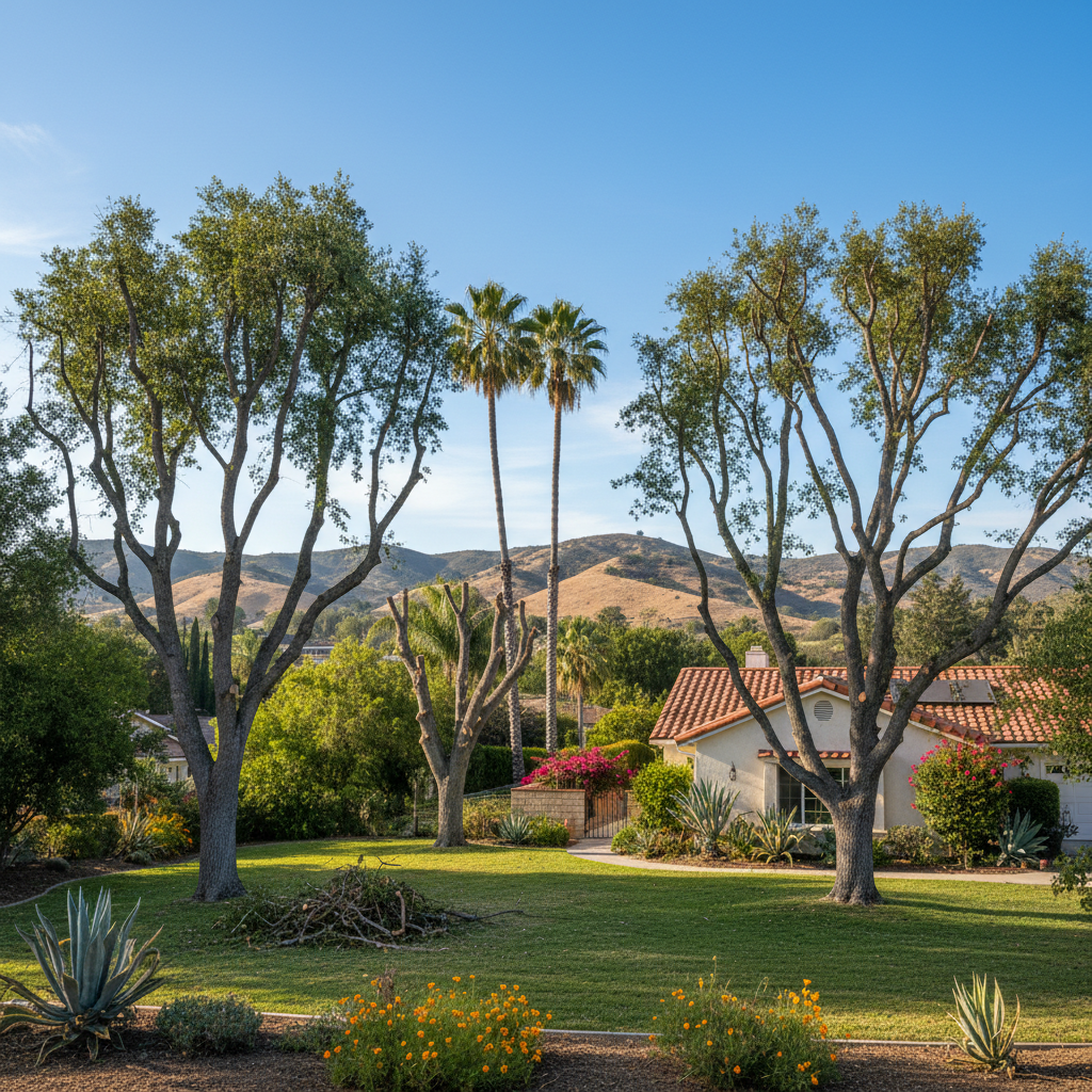 Completed tree health & care work at a residential property in Hawthorne, CA