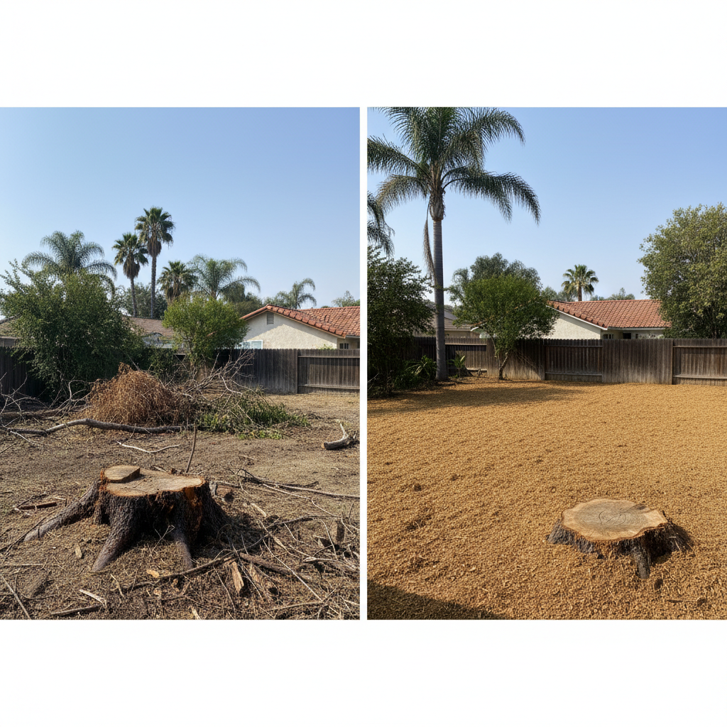 Completed emergency tree removal work at a residential property in Lynwood, CA