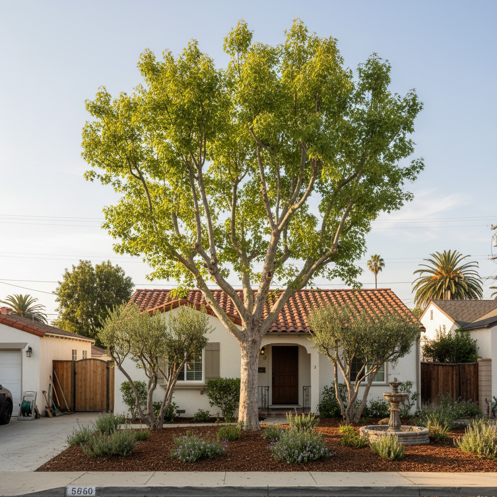 Completed tree health & care work at a residential property in Lynwood, CA