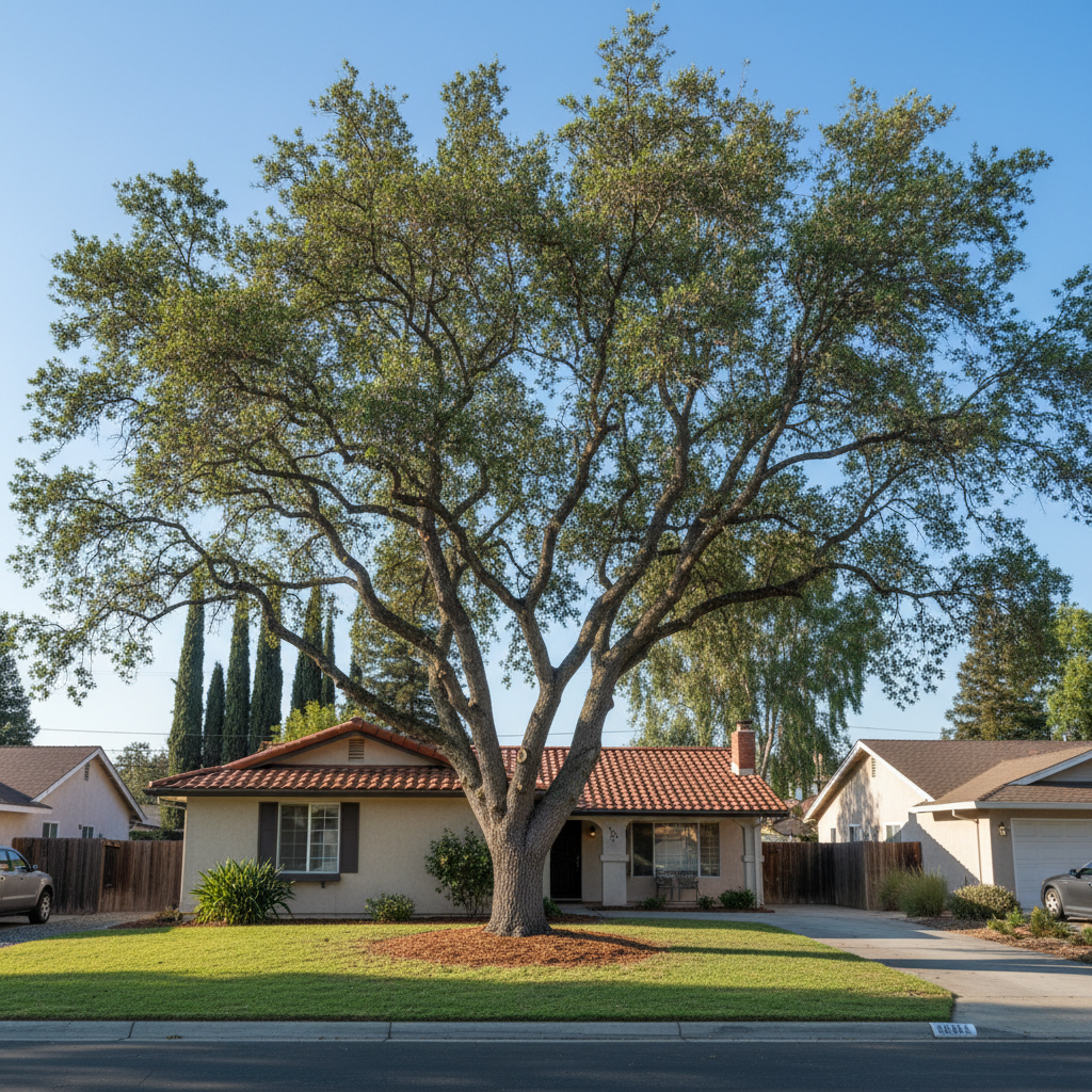 Completed tree pruning work at a residential property in Davis, CA