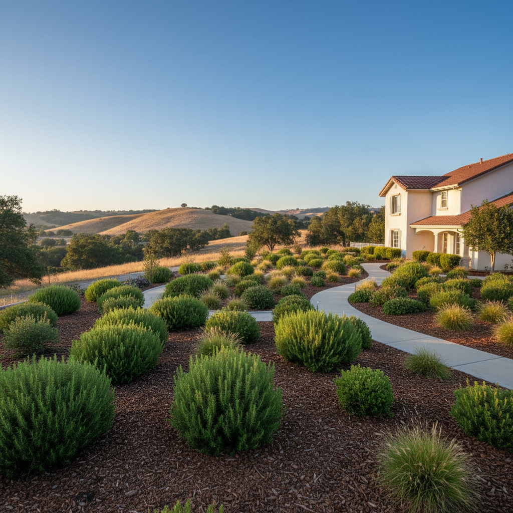 Completed shrub & bush trimming work at a residential property in Fairfield, CA