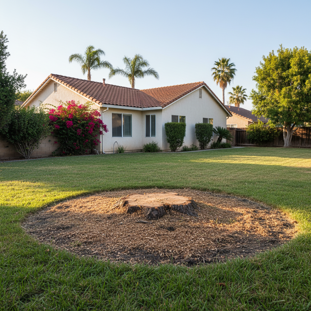 Completed stump grinding & removal work at a residential property in Camarillo, CA