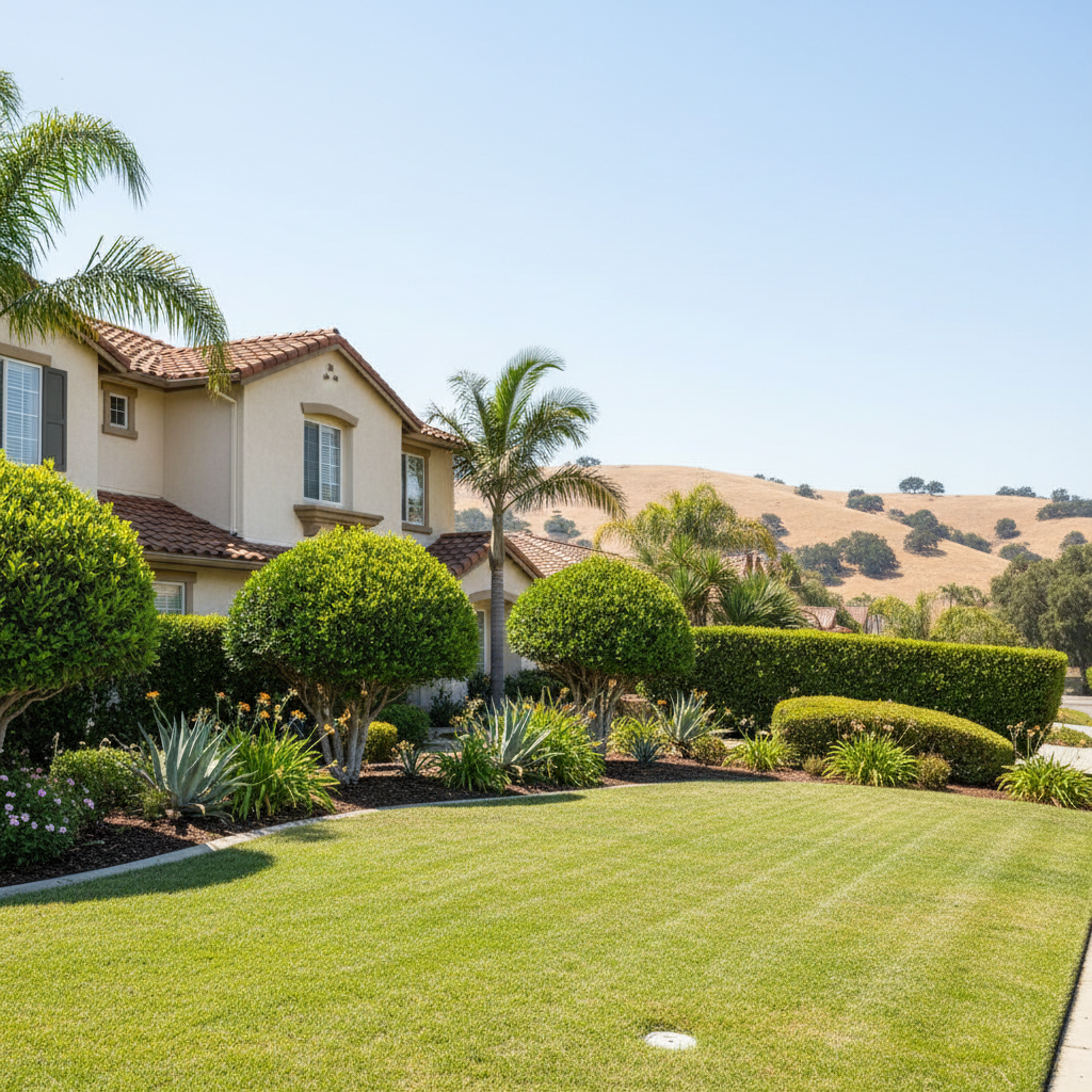 Completed shrub & bush trimming work at a residential property in Camarillo, CA