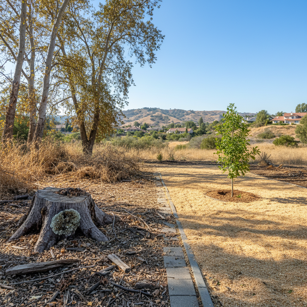 Completed stump grinding & removal work at a residential property in Camarillo, CA