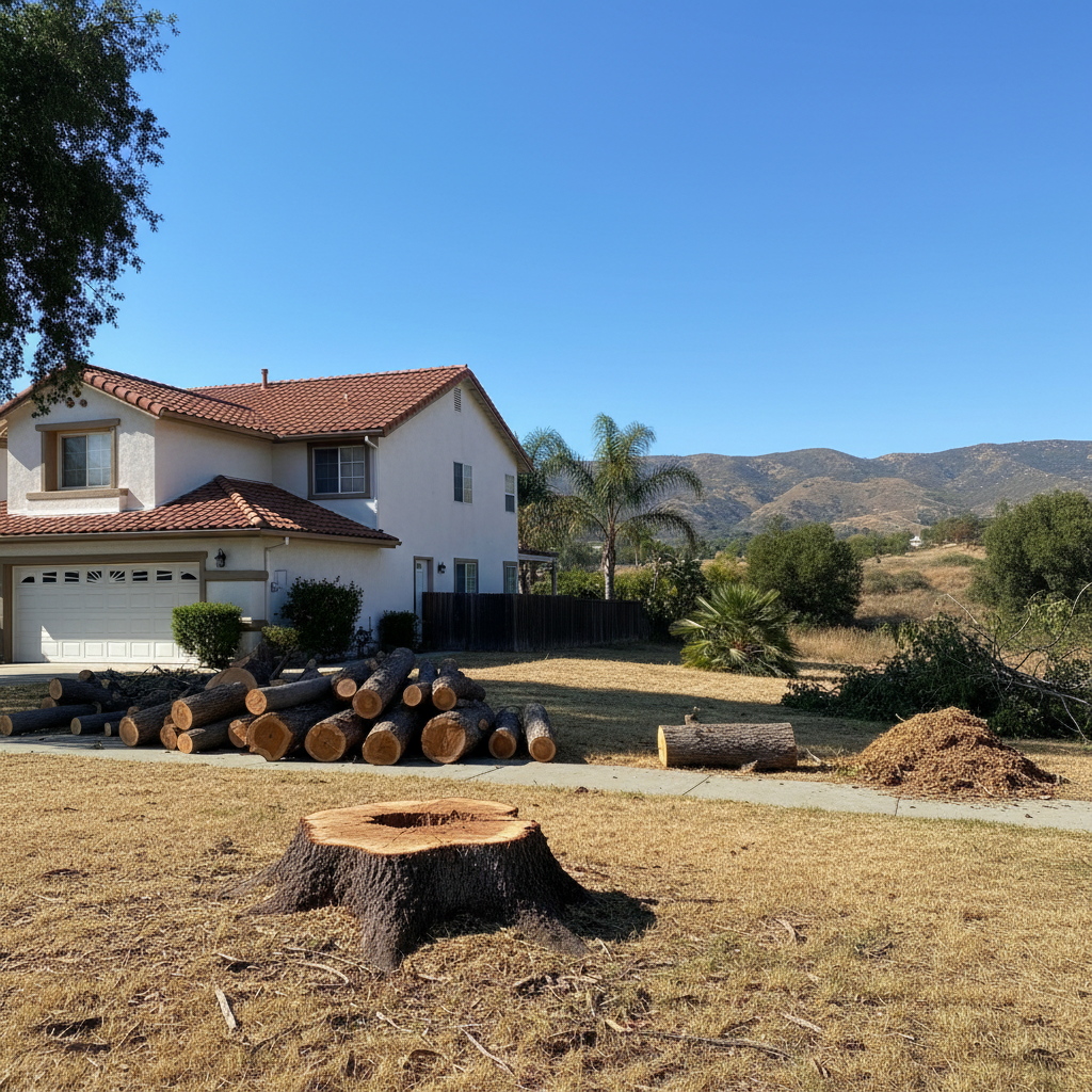 Completed emergency tree removal work at a residential property in Camarillo, CA