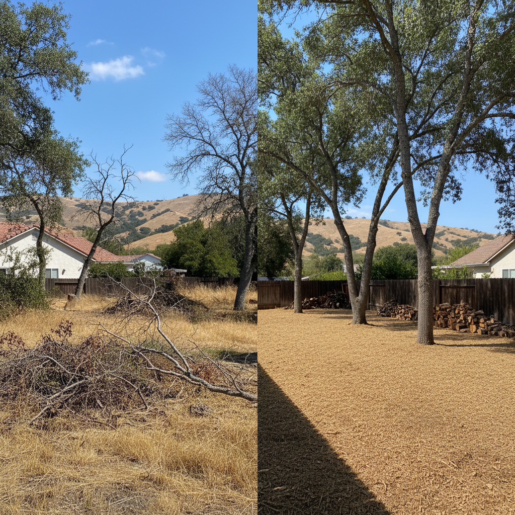 Completed land clearing work at a residential property in Camarillo, CA