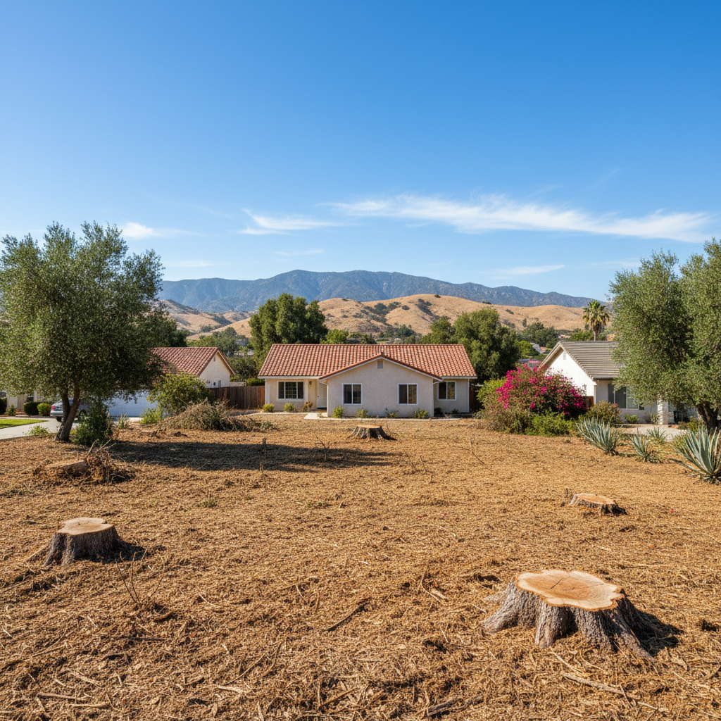 Completed lot clearing work at a residential property in Camarillo, CA