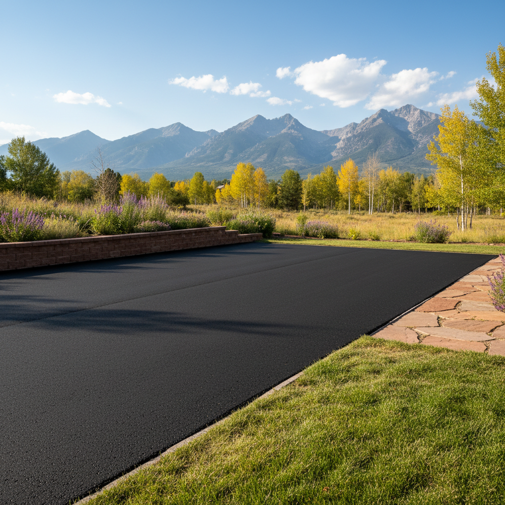 Completed commercial asphalt work at a residential property in Denver, CO