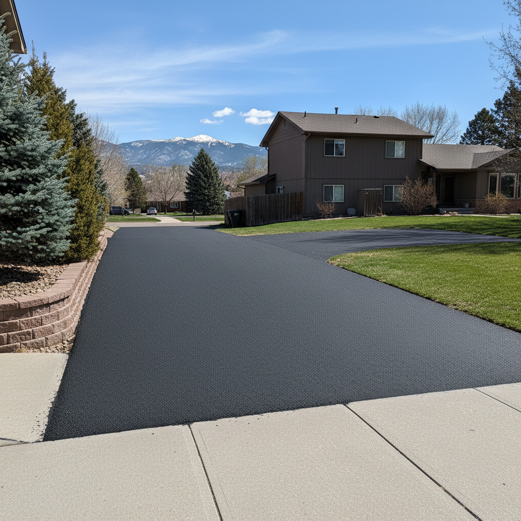 Completed slurry coating work at a residential property in Denver, CO