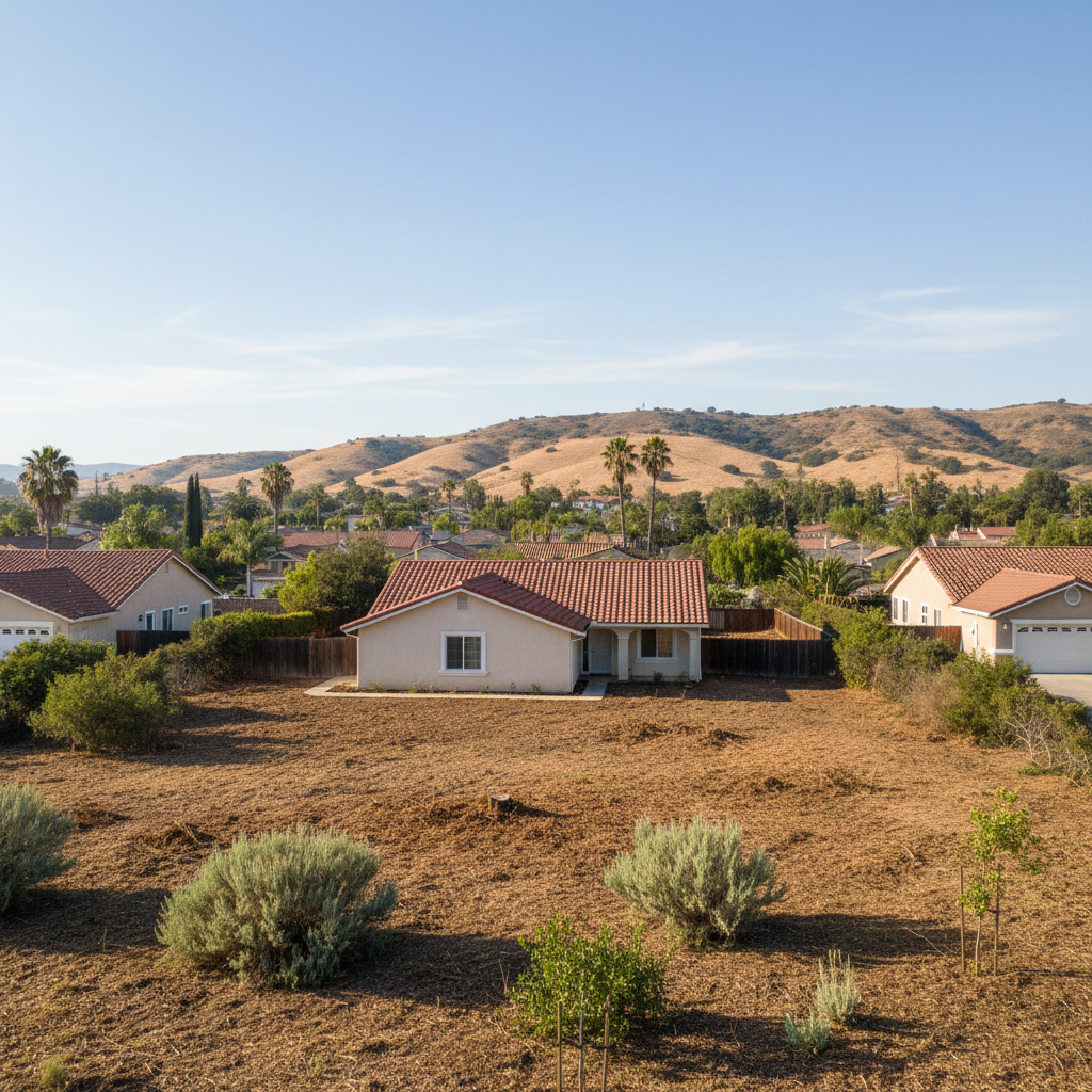 Completed lot clearing work at a residential property in Camarillo, CA