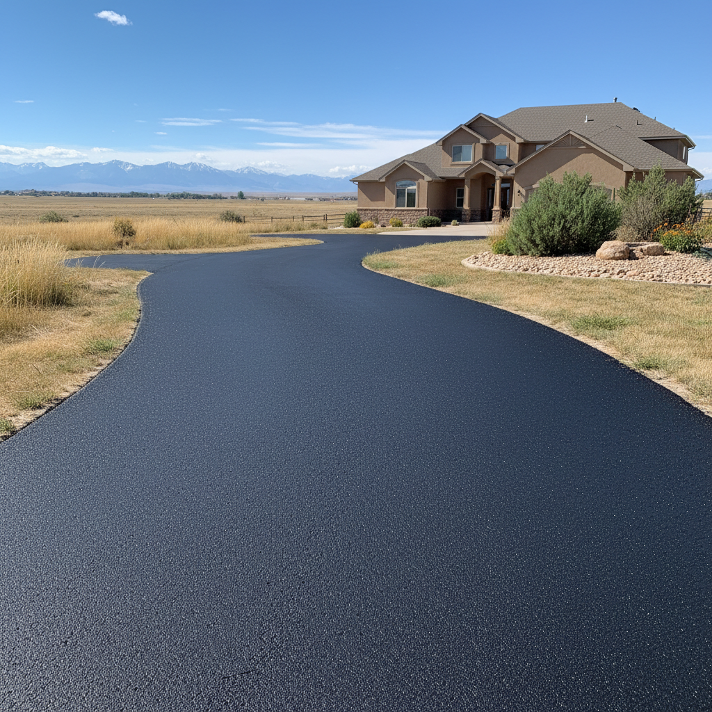 Completed slurry coating work at a residential property in Aurora, CO