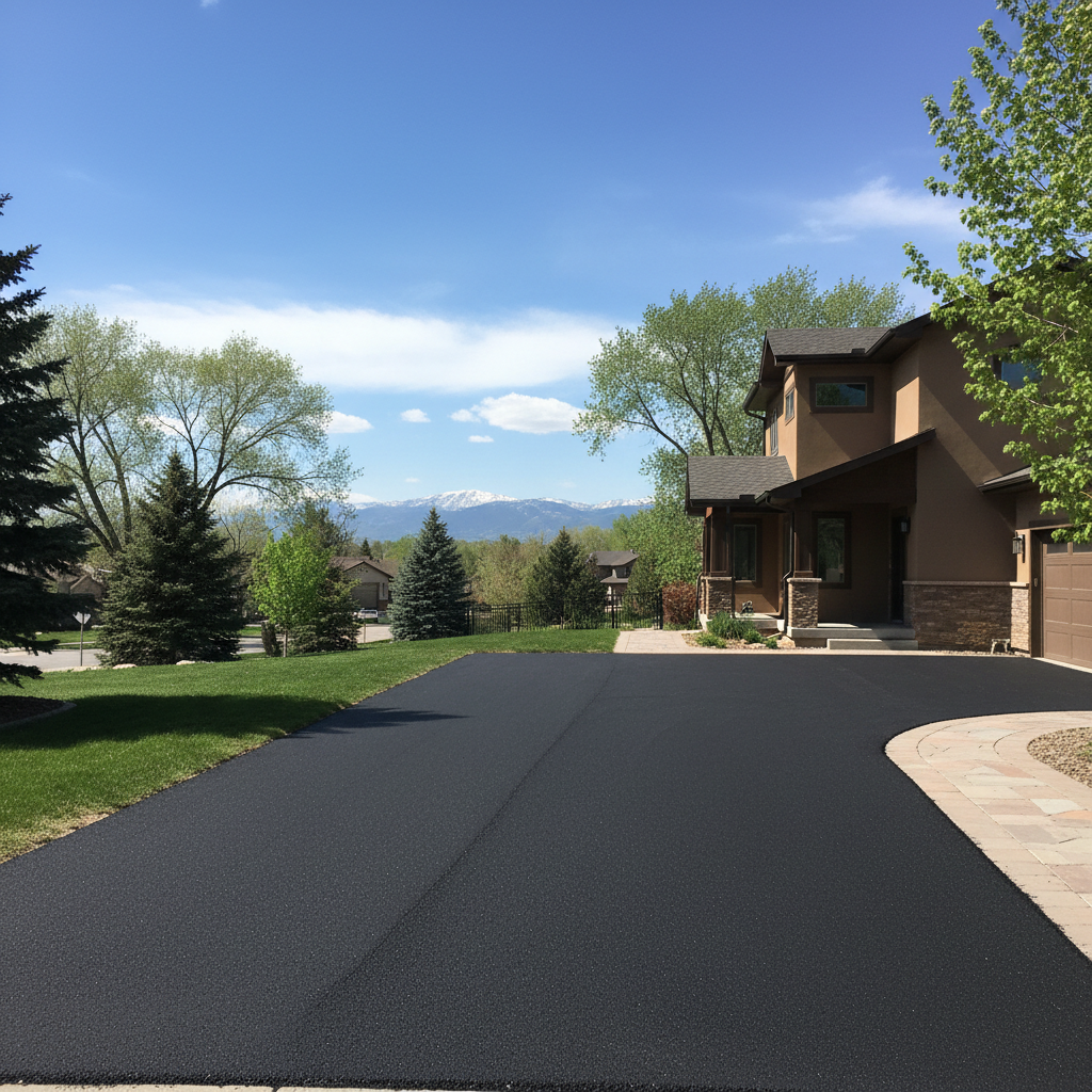 Completed residential asphalt work at a residential property in Denver, CO